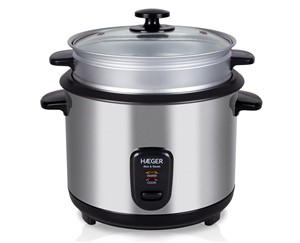 Arrozeira /coze a vapor HAEGER RICE & STEAM em Inox de 1.8L - 700W RC-18L.001A